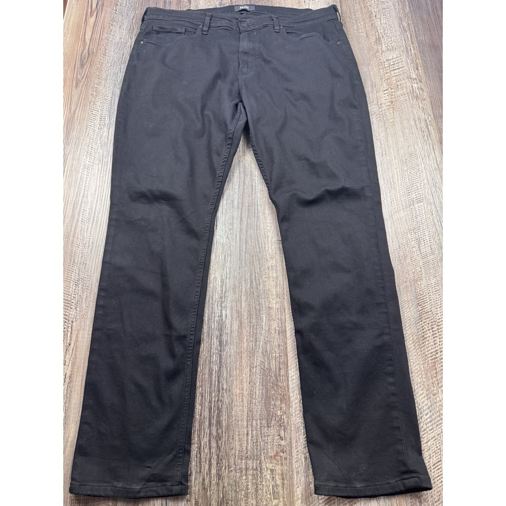 Paige Federal Jeans Mens 36 Black Shadow‎ Slim Straight Stretch Denim Pants